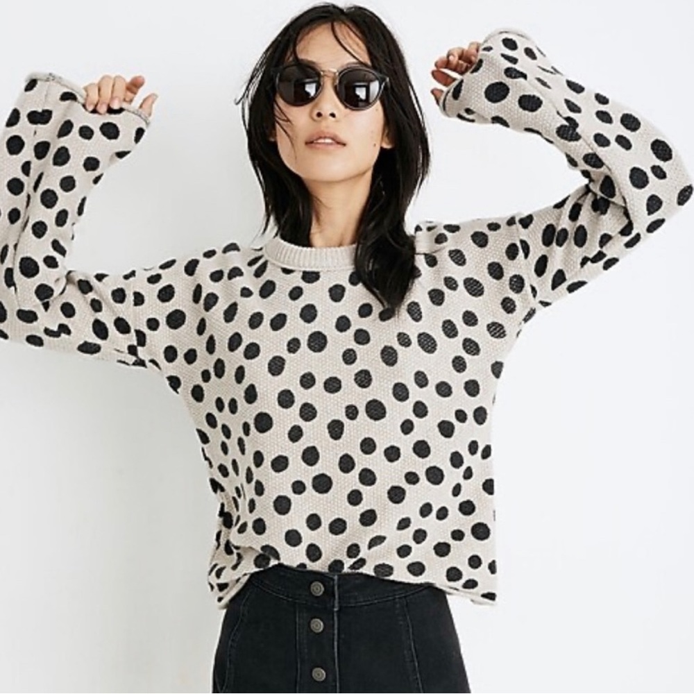 Madewell Polka Dot Sweater